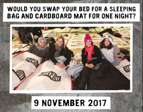 image of people sleeping out. 