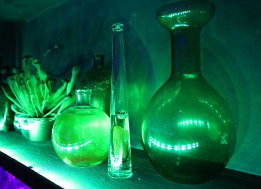 Potion bottles at Halloweden in 2015