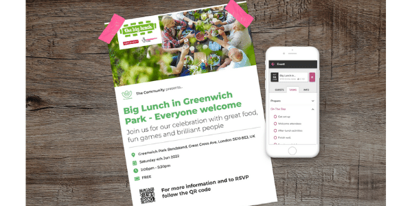 Big Lunch poster made using More Human