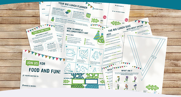 The Big Lunch pack printed on a table